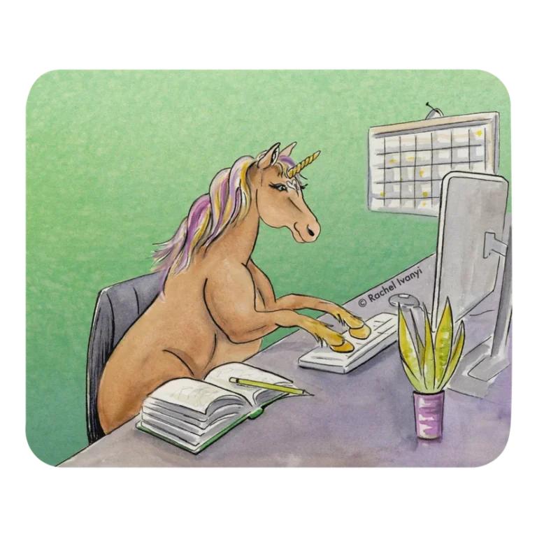 Elsie at Work (art by Rachel Ivani)