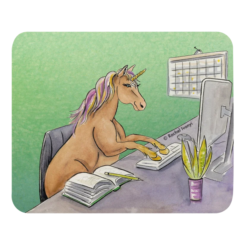 Elsie at Work (art by Rachel Ivani)